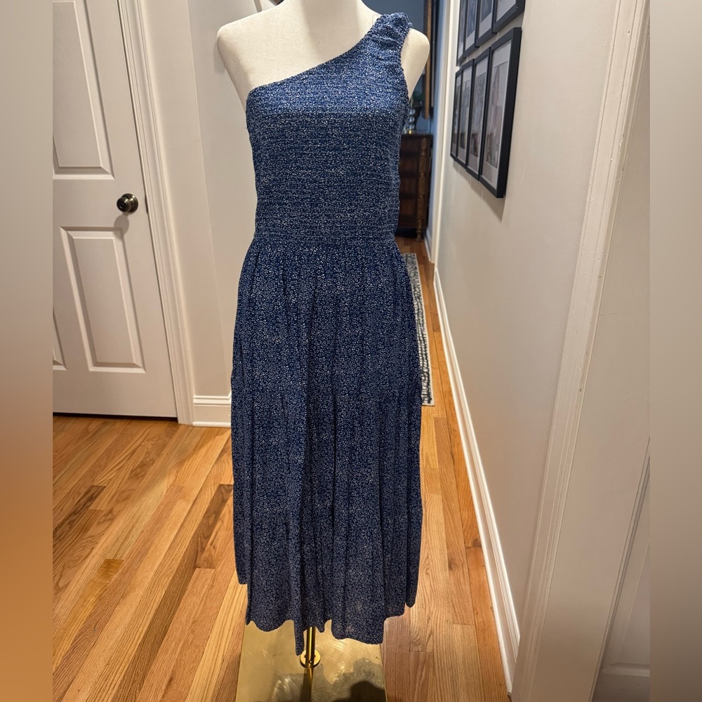 Elegant Blue One-Shoulder Maxi Dress - Picture 2 of 9